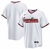 Men's Cleveland Guardians Blank White Cool Base Limited Stitched Jersey Dzhi,baseball caps,new era cap wholesale,wholesale hats